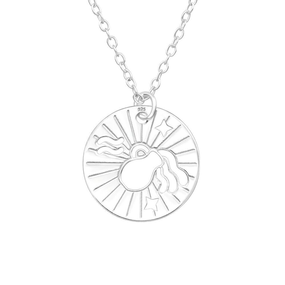 Sterling Silver Aquarius Zodiac Necklace